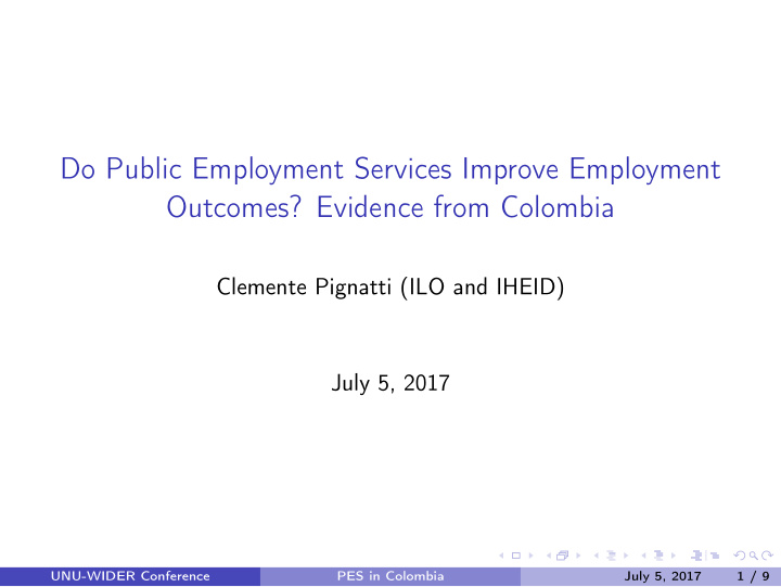 do public employment services improve employment outcomes
