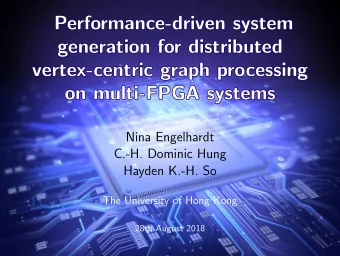 Performance-driven system  Performance-driven system  generation for distributed  generation for