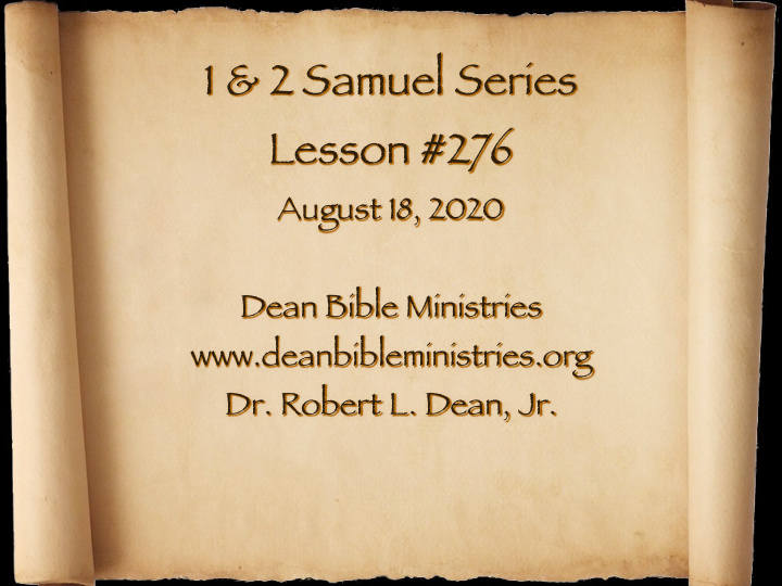 1 2 samuel series lesson 276