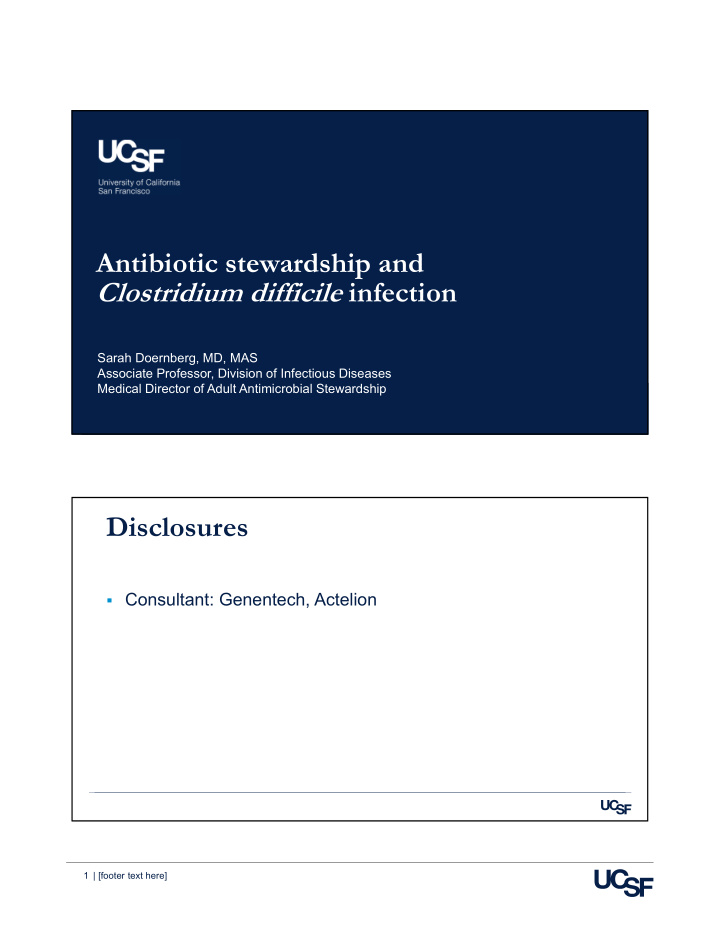 antibiotic stewardship and clostridium difficile infection