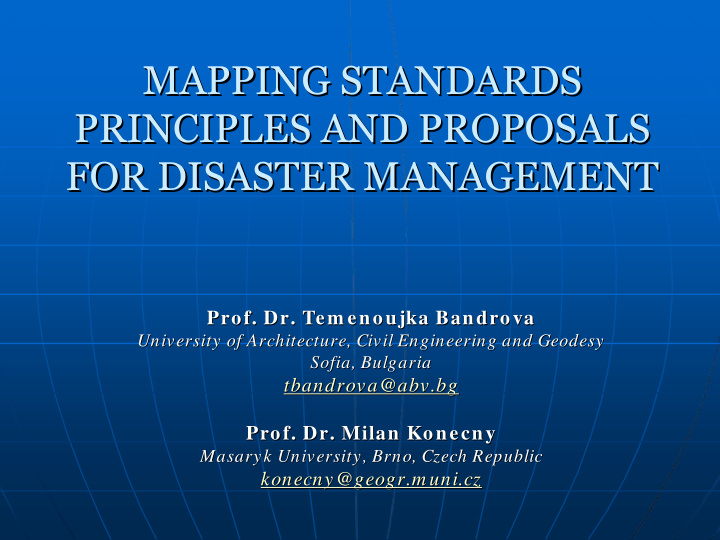 mapping standards mapping standards principles and