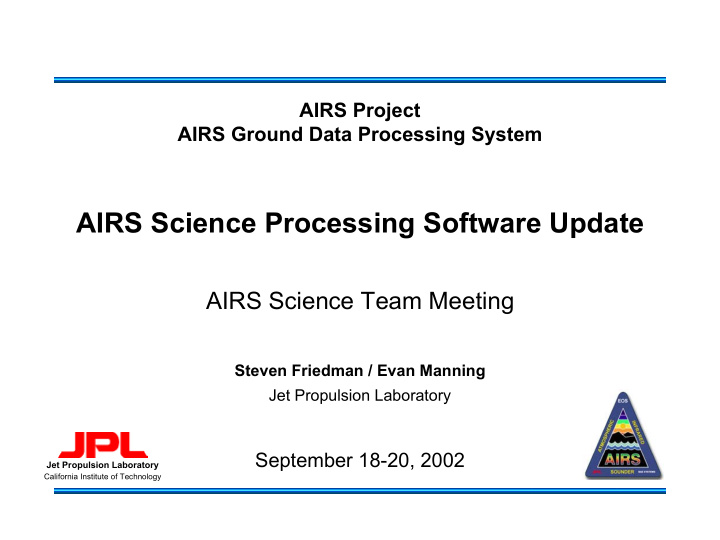 airs science processing software update