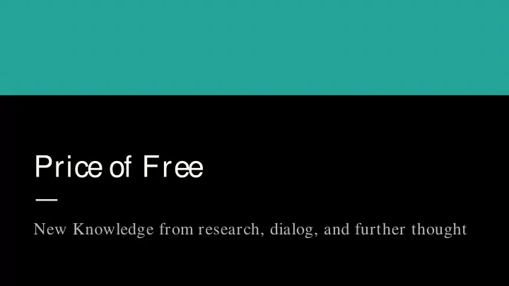 price of free