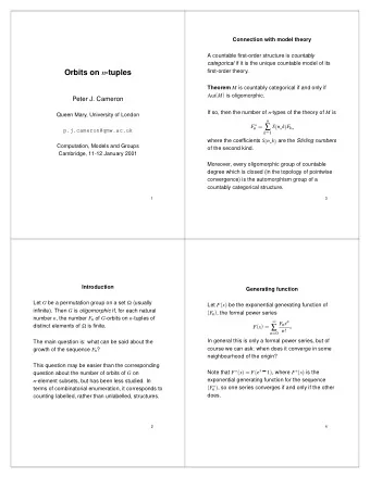 F  S  k  F k  n  p.j.cameron@qmw.ac.uk  1  k  n  are the Stirling numbers  k
