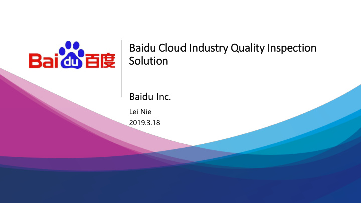 baid idu clo loud in industry ry quali lity in inspection