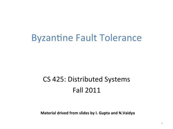 byzan ne fault tolerance