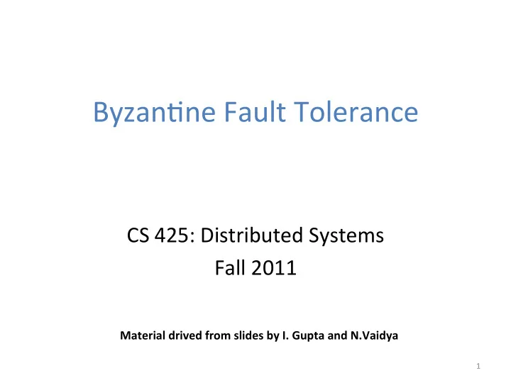 byzan ne fault tolerance