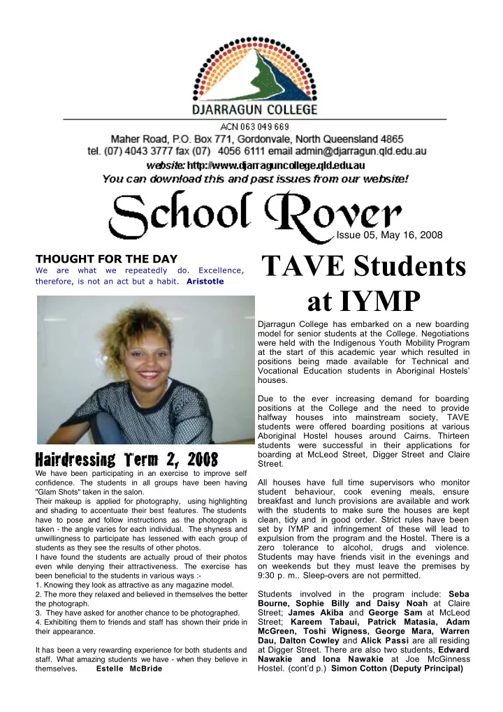 tave students