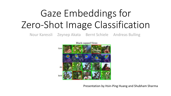 gaze embeddings for