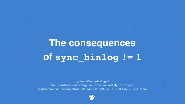 the consequences of sync binlog 1