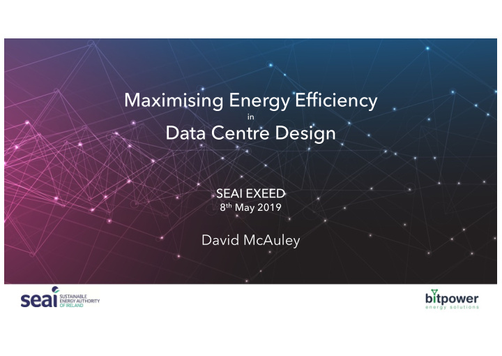 maximising energy efficiency