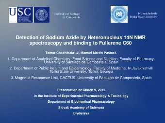 Detection of Sodium Azide by Heteronucleus 14N NMR  spectroscopy and binding to Fullerene C60
