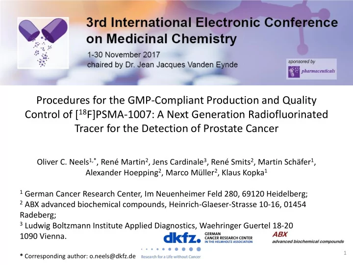 procedures for the gmp compliant production and quality