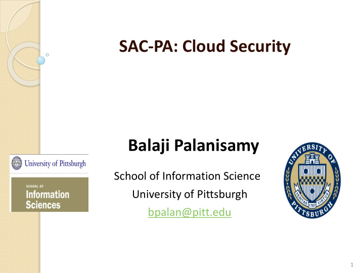sac pa cloud security balaji palanisamy