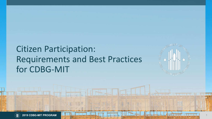 citizen participation requirements and best practices for