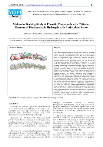 MOL2NET, 2018 , 4, http://sciforum.net/conference/mol2net-04  2  visualizations, it has been widely
