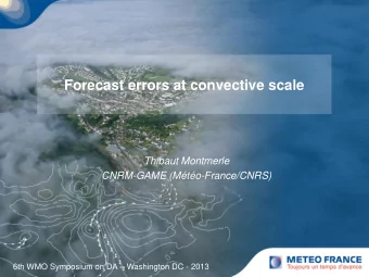 sous-titres du masque 6th WMO Symposium on DA  Washington DC - 2013  Outlines  Context: NWP