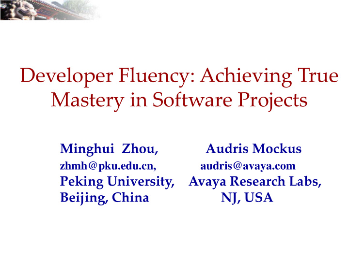 developer fluency achieving true mastery in software