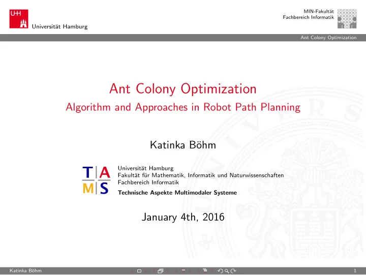 ant colony optimization