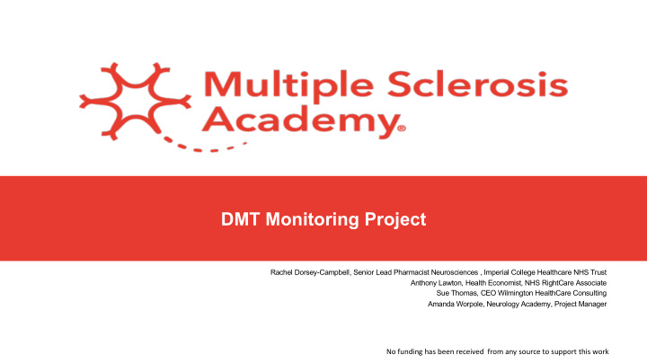 dmt monitoring project