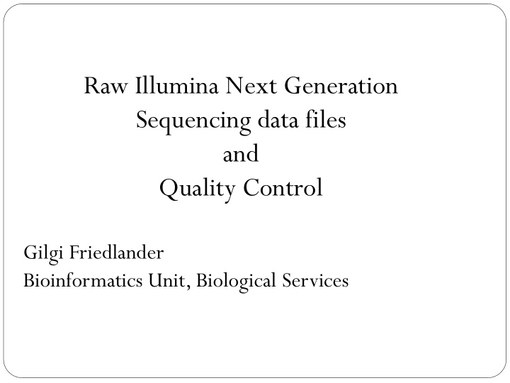 sequencing data files