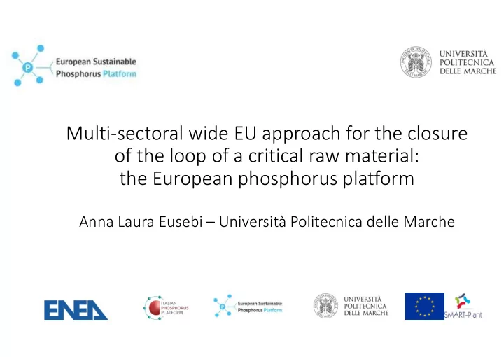 multi sectoral wide eu approach for the closure of the