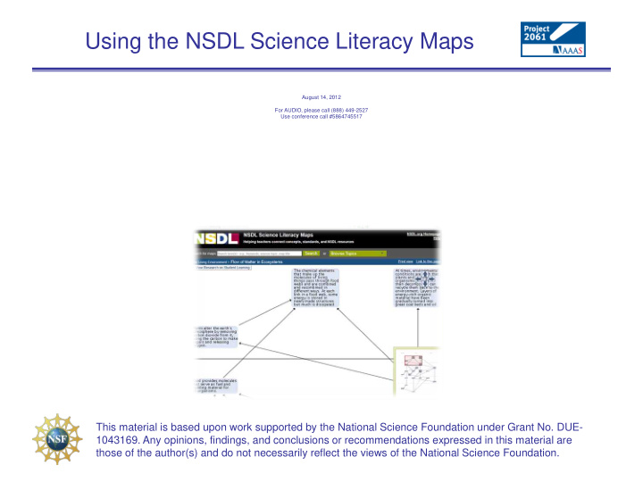 using the nsdl science literacy maps