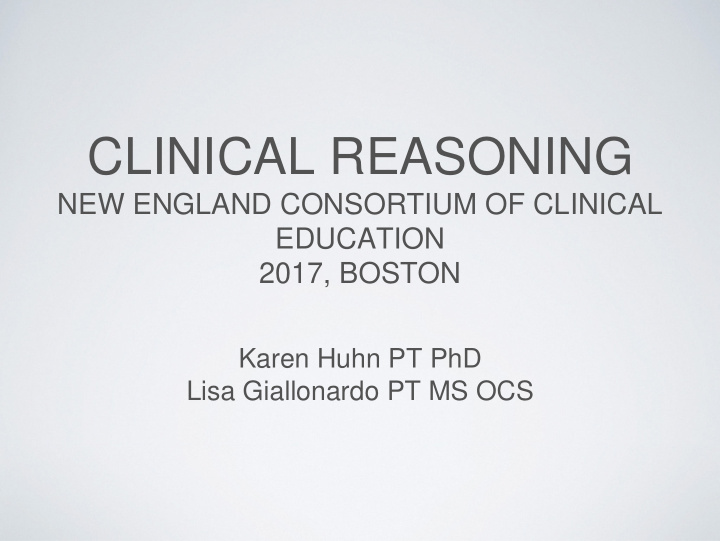 clinical reasoning