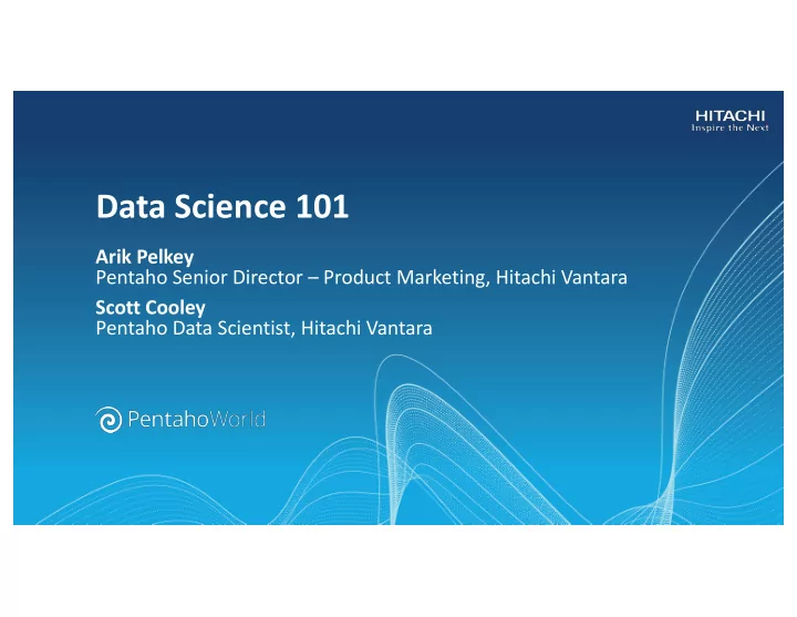 data science 101