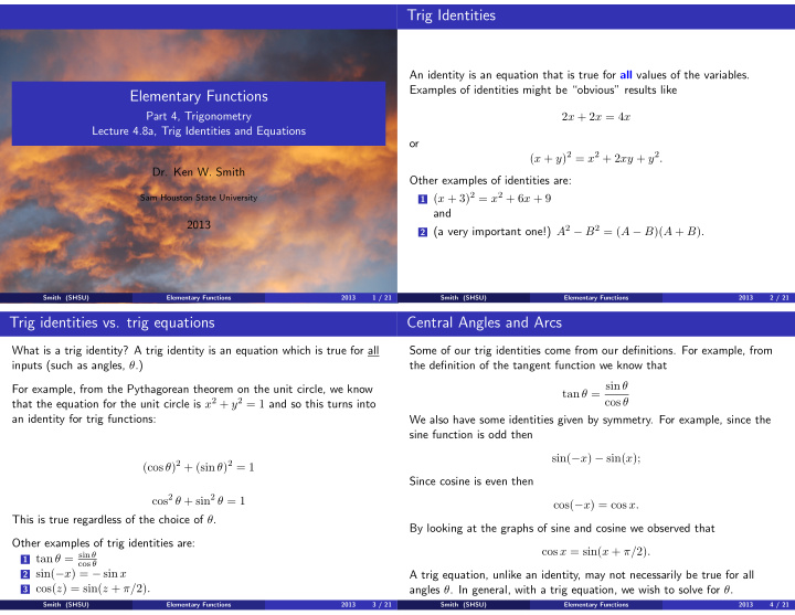 trig identities