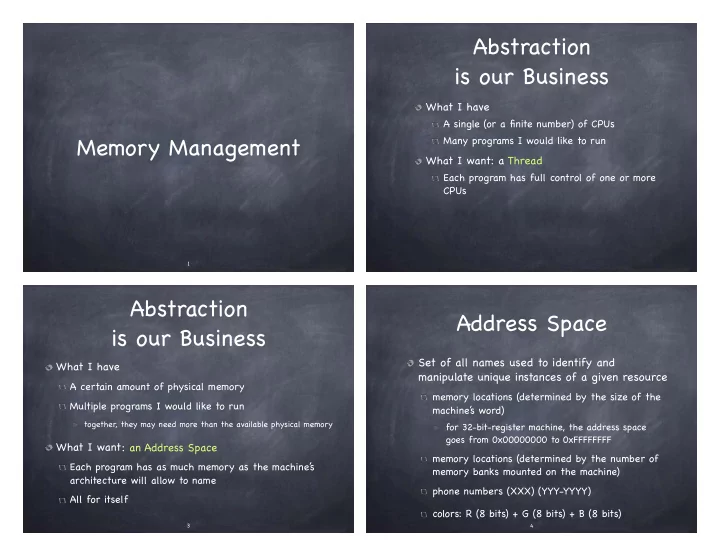 abstraction is our business
