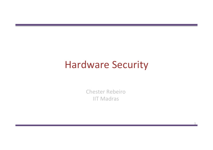 hardware security