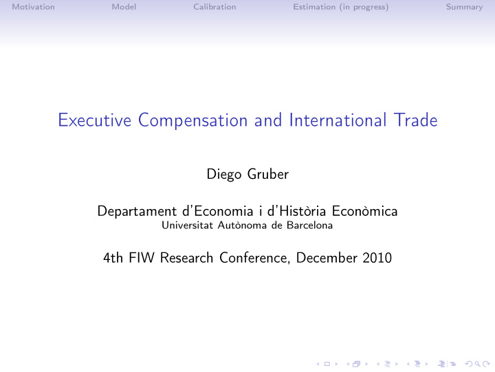 executive compensation and international trade