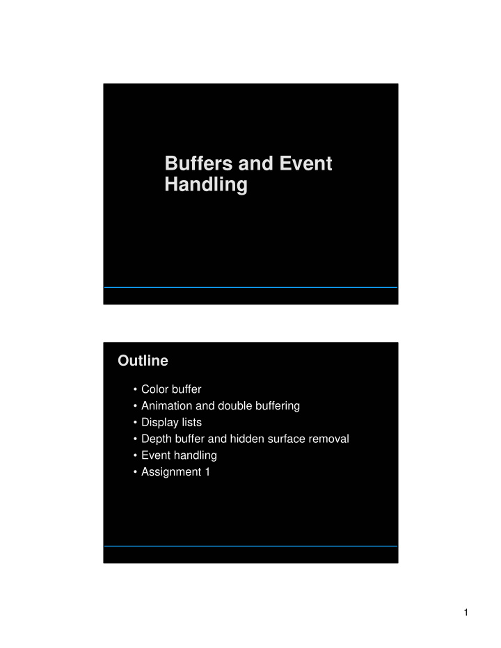 buffers and event handling