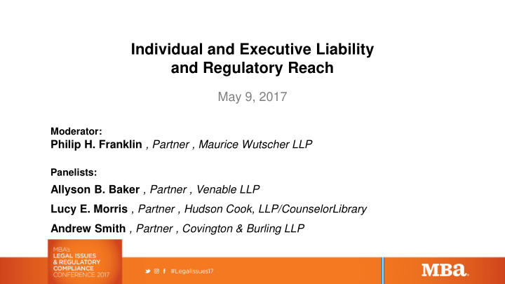 individual and executive liability