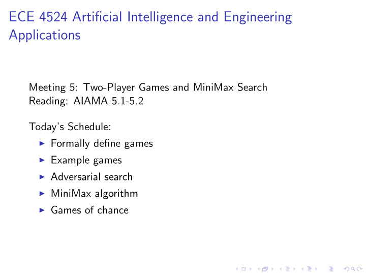 ece 4524 artificial intelligence and engineering