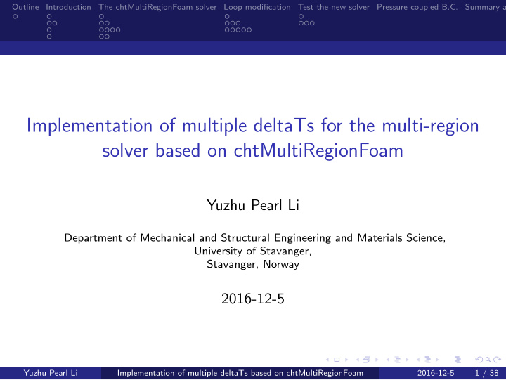 implementation of multiple deltats for the multi region