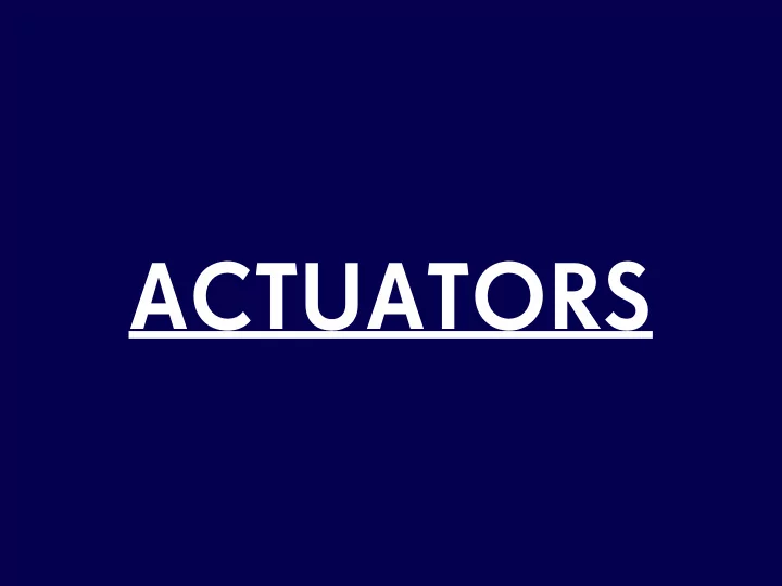 actuators servos red power black ground yellow input