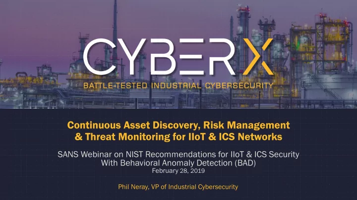 continuous asset discovery risk management amp threat