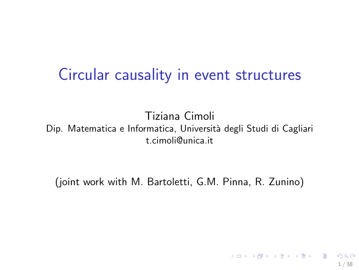 circular causality in event structures