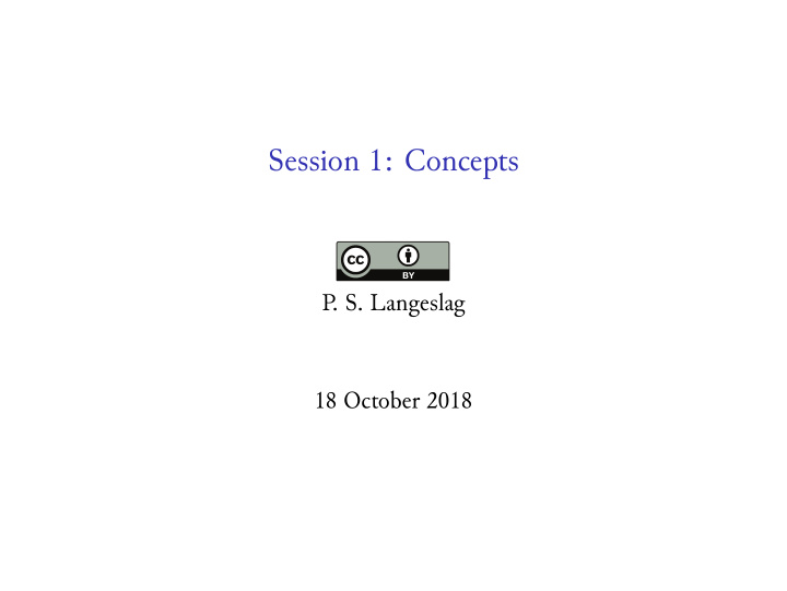 session 1 concepts