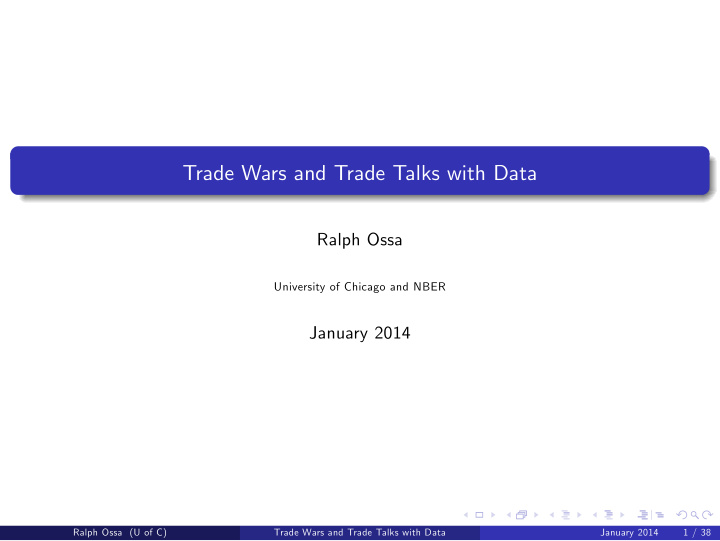 trade wars and trade talks with data