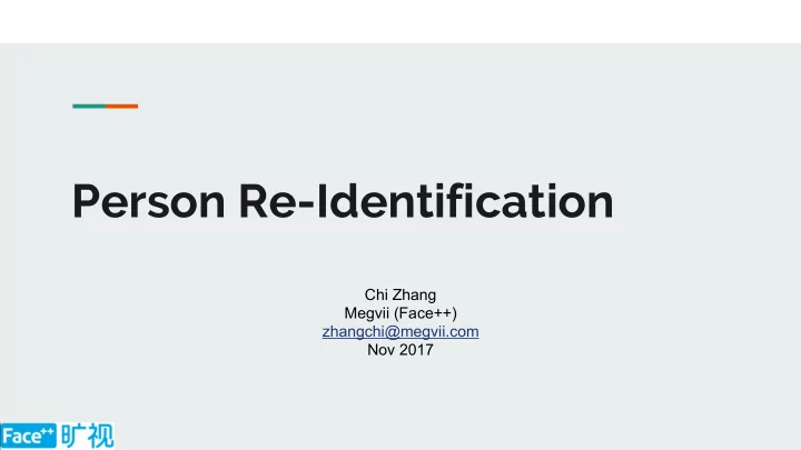 person re identification