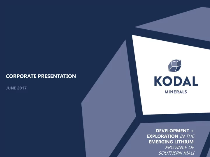 corporate presentation