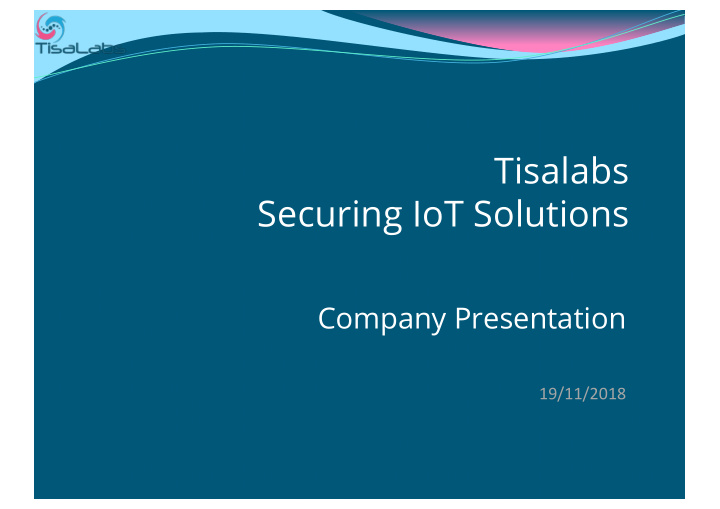 tisalabs securing iot solutions