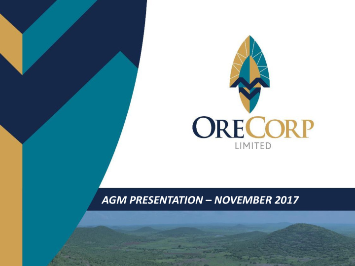 agm presentation november 2017 important notices and