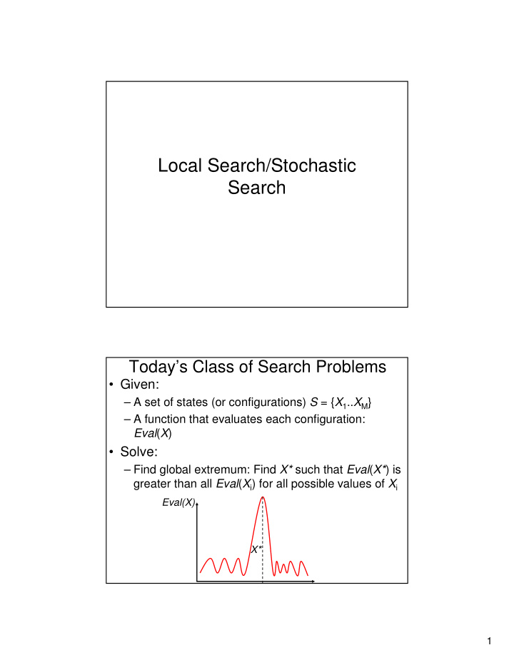 local search stochastic search