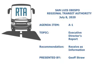 July 8, 2020  AGENDA ITEM:  A-1  TOPIC:  Executive  Directors  Report  Recommendation:  Receive