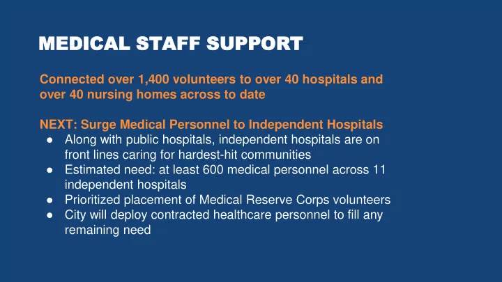 med medical ical st staff aff sup support port