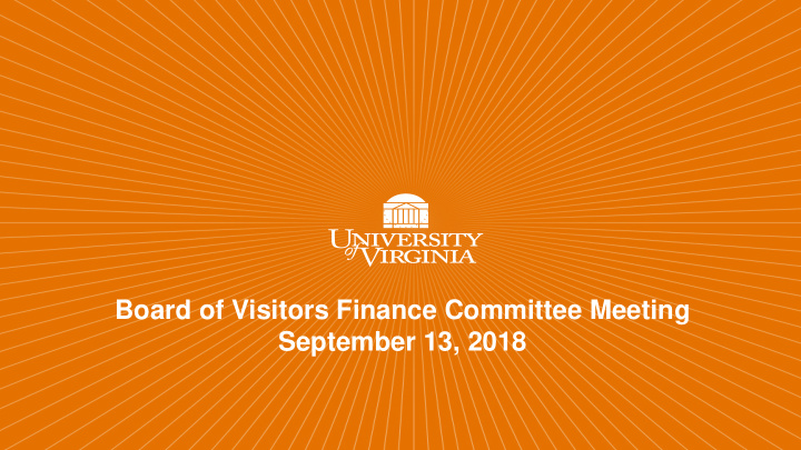 board of visitors finance committee meeting september 13